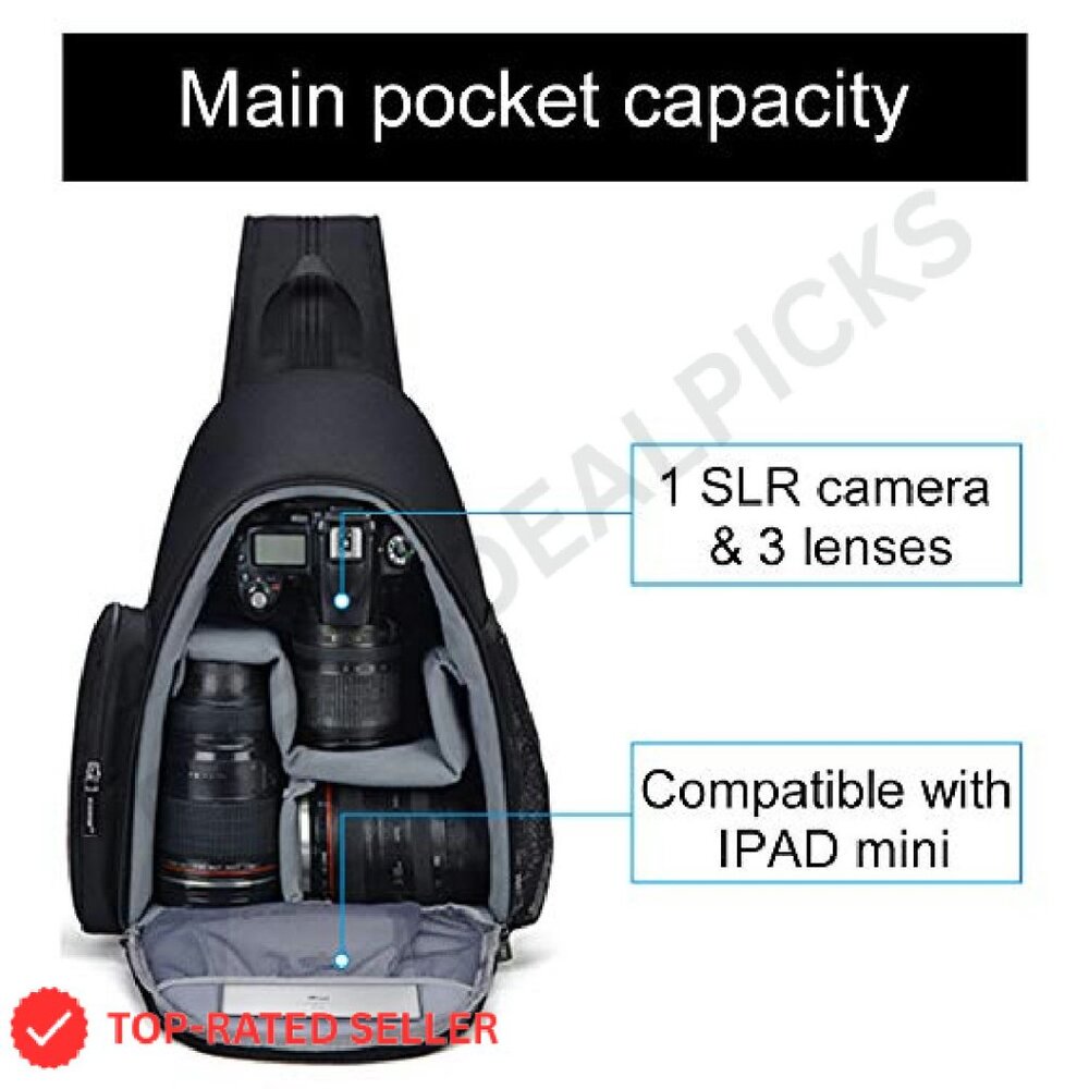 Camera Sling Backpack Dslr Mirrorless Tripod Hold… - image 3